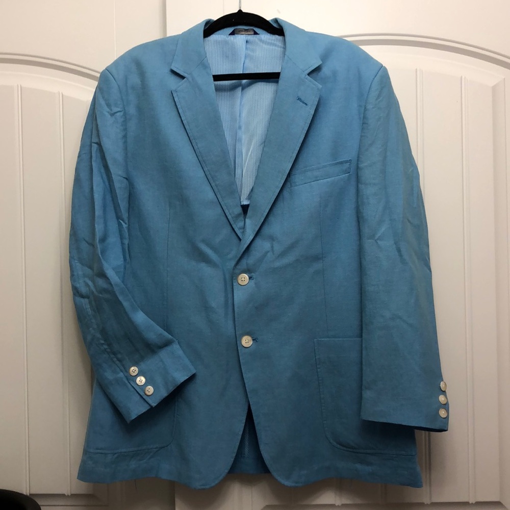 Alan flusser blue Linen sports coat
